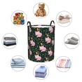 thumbnail image 4 of Balery Pink Sleeping Fox Cesta de ropa redonda con asas, impermeable, independiente, para ropa, juguetes, dormitorio y familia-Medium, 4 of 6
