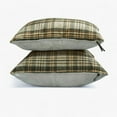 thumbnail image 6 of Winter Plaid Lumbar Pillow Cover, 12" x 16" Gray Velvet Pillowcase, Modern Plaid Farmhouse Buffalo Check Oblong Pillow Cover For Sofa Couch, Hotels, Living Room, Bed Room - Plaidflow Gray, 6 of 9