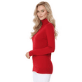 thumbnail image 3 of YEMAK Women's Classic Fitted Long Sleeve Turtleneck Pullover Sweater MK3349-RED-S, 3 of 5