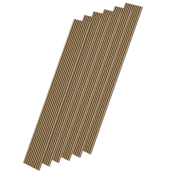Easy4Home 6-Piece Wood Slat Acoustic Panels 94" x 7.9" Soundproof Wall Panels, American Oak