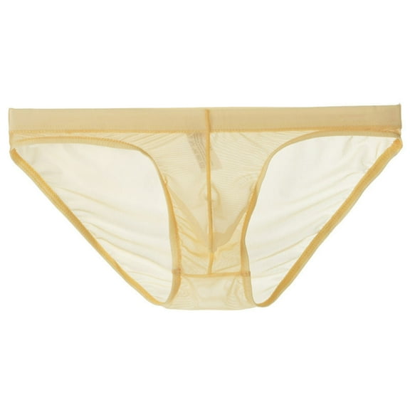 Jamicy Mens Underwear Briefs Men's Soft Breathable Sheer Ice Silk Bikini Briefs Underwear Panties
