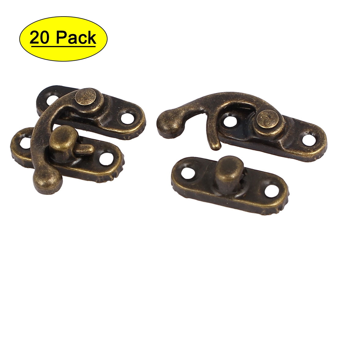 Gift Box Left Swing Arm Clasp Toggle Latches Catch Hasp Bronze Tone