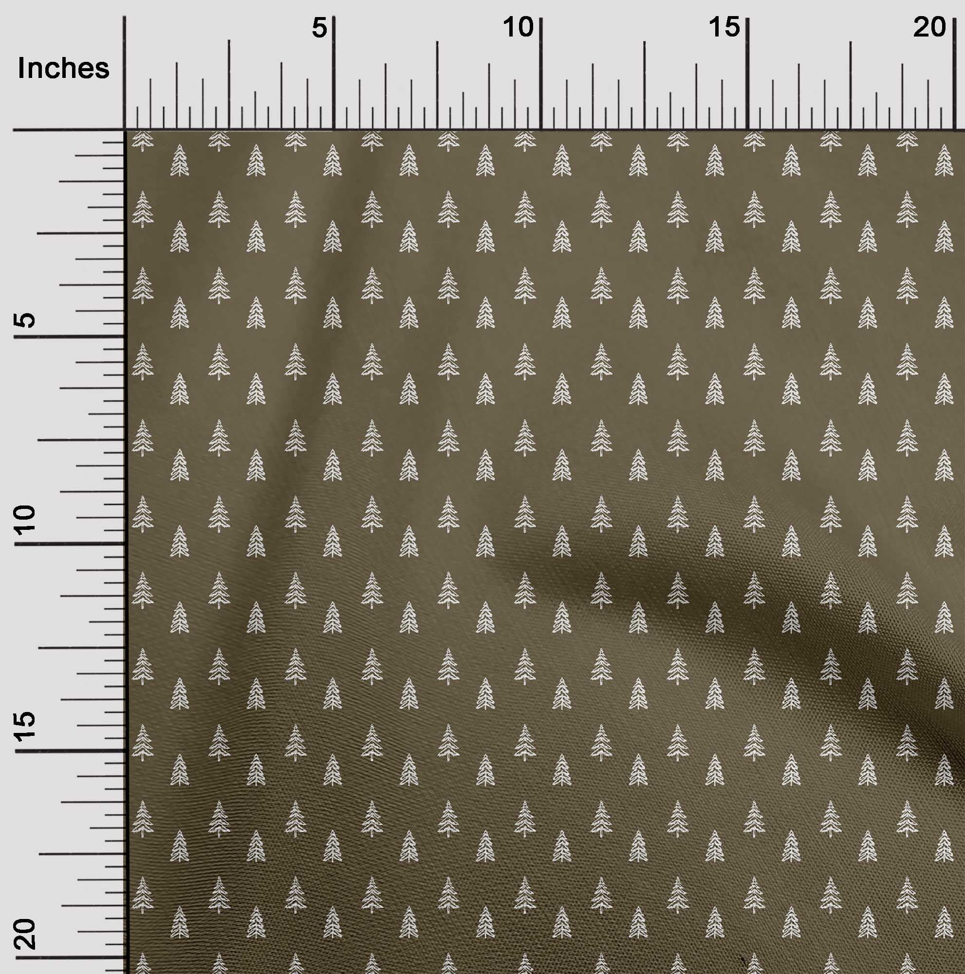 oneOone Georgette Viscose Brown Fabric Christmas Fabric For Sewing Printed Craft Fabric By The Yard 42 Inch Wide