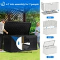 thumbnail image 4 of Dextrus Large Outdoor Deck Box - Spacious, Durable, and Convenient 260 Gallon Large Double-Wall Resin Outdoor Storage Boxes, Lockable & Waterproof,Black, 4 of 7