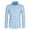 Blue, variant on Men's Slim Fit Stretch Dress Shirt Solid Color Microelastic Long Sleeve Casual Soft Business Button Up Shirts