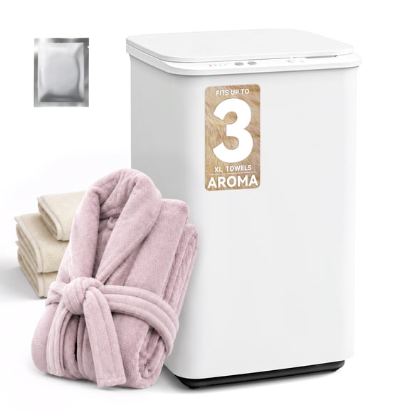 Nepsam 20L Towel Warmer - 450W Fast Heating with Timer, One-Touch Operation, Holds Up to 3 XL Towels, White