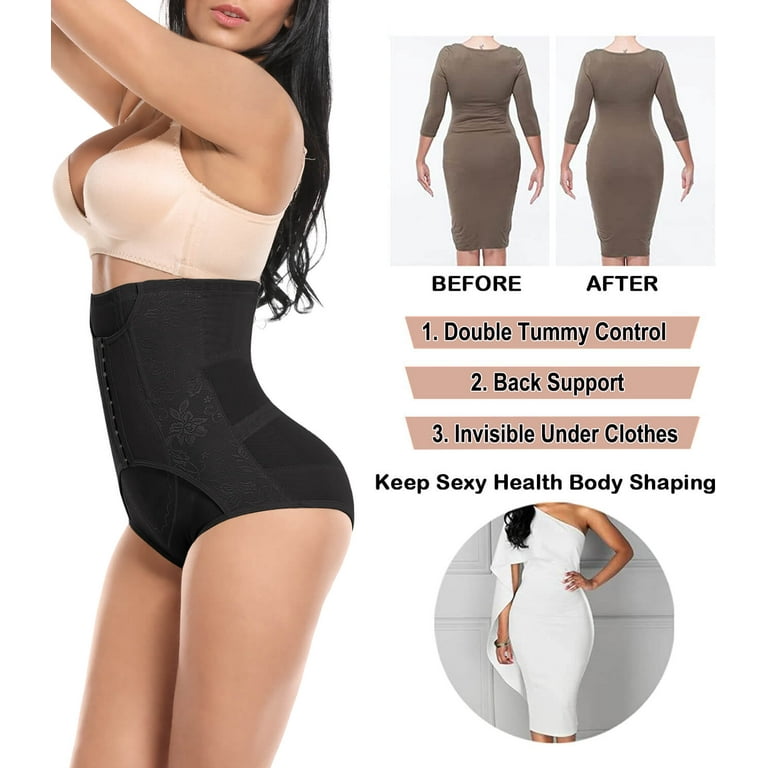 VASLANDA Tummy Control Panties for Women Shapewear Butt Lifter Short High  Waist Trainer Corset Slimming Body Shaper Underwear
