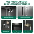 thumbnail image 4 of 72"H Metal Garage Storage Cabinet, Black Tool Steel Locking Cabinet with Doors and 4 Shelves, Tall Cabinets for Garage Storage Systems Lockable File Cabinet for Home Office, Classroom/Pantry, 4 of 16