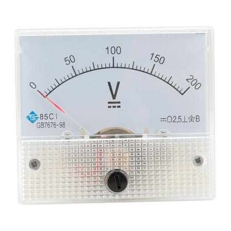 Dualoai Analog Panel Volt Voltage Meter Voltmeter Gauge 85C1 0-20V 0-50V 0-200V 0-300VDC DC 0-200V