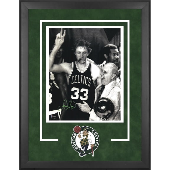 Larry Bird Boston Celtics Framed Autographed 16" x 20" Cigar Celebration Photograph - Fanatics Authentic Certified