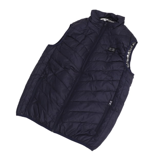 Chaleco Eléctrico con Calefacción Aislamiento Térmico Chaqueta con Calefacción USB Chaleco 11 Zona de Calefacción 3 Engranajes Hombres Ropa con Calefacción Azul