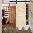 thumbnail image 2 of Diddaport 28 x 84 inch Sliding Barn Door , K Style DIY Unfinished Solid Spruce Wood Barn Door, With 5ft Sliding Hardware Kit & Handle, Double Surface, Natural Brown, 2 of 7