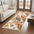 thumbnail image 2 of Hallway Runner Rug 2'x6', Pumpkins Fall Kitchen Runner Rugs Non-Slip Carpet Mats, Thanksgiving Butterfly Leaves Berry Bedside Rugs Runners Washable Floor Carpet for Bathroom Laundry Room, 2 of 8