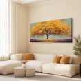 thumbnail image 4 of Canvas Wall Art for Living Room - Large Yellow Tree of Life Canvas Prints, Modern Abstract Nature Painting for Kitchen Bedroom Office Wall Decor, 4 of 7