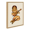 thumbnail image 4 of Kate and Laurel Sylvie Smokey Eyes Cowgirl Framed Canvas Wall Art by The Whiskey Ginger, 18x24 Natural, Cute Western Art for Wall, 4 of 7