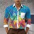 thumbnail image 1 of Camisa con estampado 3D para hombre, nueva línea 2024, primavera/verano, cuello vuelto, informal, de negocios, de manga larga, tallas S a 6XL, tela cómoda, 1 of 6