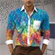 thumbnail image 1 of Camisa con estampado 3D para hombre, nueva línea 2024, primavera/verano, cuello vuelto, informal, de negocios, de manga larga, tallas S a 6XL, tela cómoda, 1 of 6