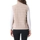 thumbnail image 3 of INSPIRE CHIC Chaleco de piel sintética elegante sin mangas con cremallera para mujeres, ideal para uso casual, color beige, 3 of 6