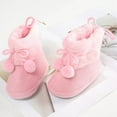thumbnail image 5 of XBASW Infant Baby Girls Boys Coral Velvet Shoes Bow Winter Cotton Shoes Warm Soft Flats for 0-18M, 5 of 9