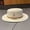 MZ2703 Beige, variant on Women’s Classic Boater Straw Hat with Black Band & Gold Bee, Beach Sun Hat-MZ2952 beige