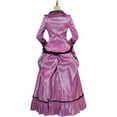 thumbnail image 5 of Women's Purple Steampunk Victorian Gothic Bustle Dress Gown Costume Edwardian Dress, 5 of 7