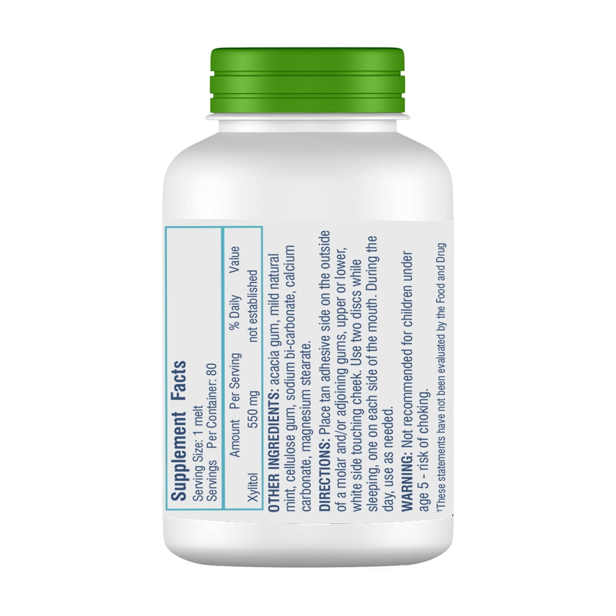 OraCoat XyliMelts for Dry Mouth, Mild Mint, 80 ct Bottle