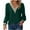 Green, variant on HAiming Women's Long Sleeve Chiffon Tops Solid Color Lace V-Neck Shirt Dressy Casual Loose Business Tunic Blouses