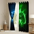 thumbnail image 4 of Homewish Gamepad Game Controller Black Out Curtains, Blue Green Lightning Curtains Pack of 2 (42x63 Each), Teens Kids Boys Girls Bedroom Curtains, Window Curtains Decor, 4 of 7