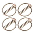 thumbnail image 1 of Uxcell 4Pack Pasador de Linch con Anillo, 10x50mm Pasadores de Remolque de Acero al Carbono con Zinc Coloreado, 1 of 7