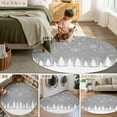 thumbnail image 6 of Gray Christmas Area Rug, Christmas Trees Snowflakes Snowy Winter Washable Large Circle Carpet, Non Slip Round Rug for Living Room/Bedroom/Dining Room/Home Office/Dorm, 6 of 9