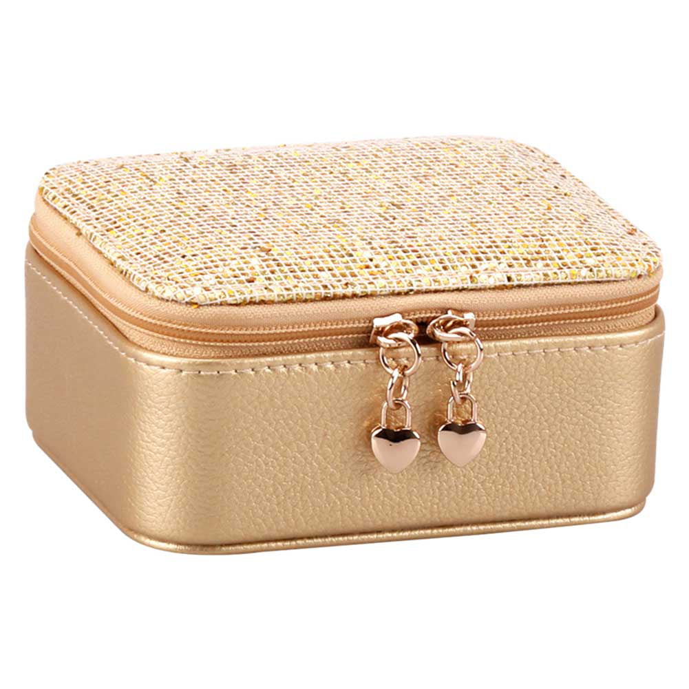 Details about   Portable Pu Leather Jewelry Box Zippered Small Necklace Organizer Case Gifts 