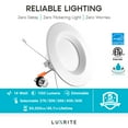 thumbnail image 7 of Luxrite 5/6 inch LED Recessed Retrofit Downlight, 14W=90W, 5 Color Selectable, Dimmable, 1100 Lumens, Wet Rated 12-Pack, 7 of 7