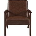 thumbnail image 7 of Renwick Faux Leather Armchair for Living Room, Dark Brown, 7 of 7
