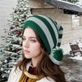 thumbnail image 3 of JIKNTTR Christmas Hat Santa Hat For Adults Women Men Knitted Santa Hats Beanies Xmas Winter Warm Comfortable Long Hairball Hat For Christmas Party Fashion, 3 of 3