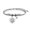 SGLXF044 Bracelet in Silver, variant on Stainless Steel Snake Chain Bracelet Teacher's Day Commemorative Pink Diamond Holiday Gift Engraved Titanium Steel Bracelet