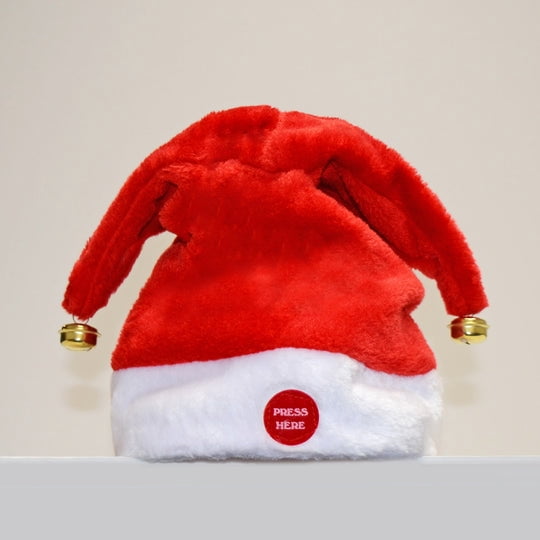 SUNRISEUMBRELLA Swing Musical Funny Toy Hat Singing Dancing Christmas Santa Hat for Adults Kids