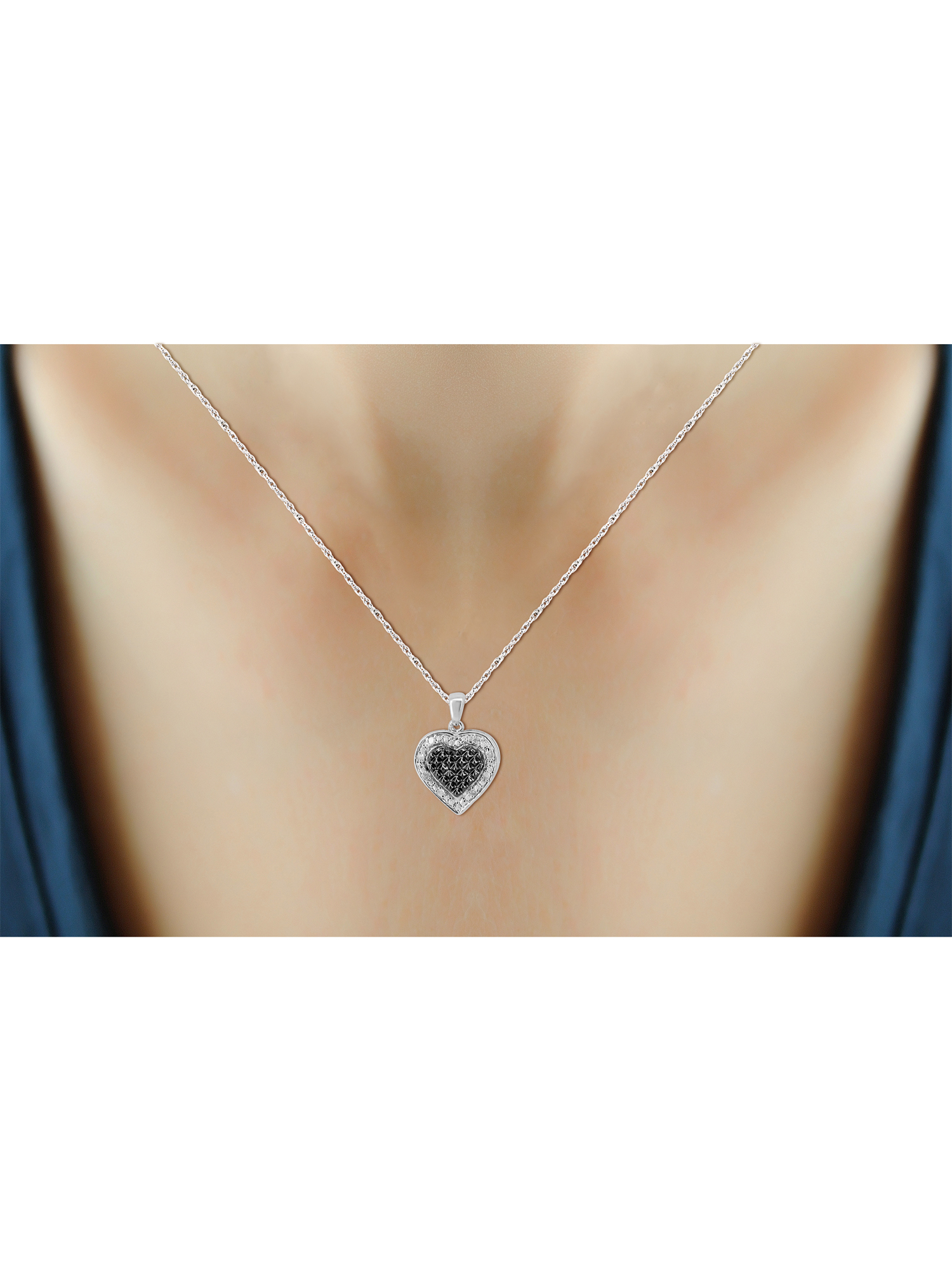 JewelersClub White Diamond Accent Sterling Silver Heart Pendant, 18"