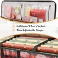 thumbnail image 5 of Homirary Christmas Decoration Storage PE Multifunctional Organizing Bag Snowflake Print with Reinforced Handles, 2pcs, Checkered Red, 5 of 8