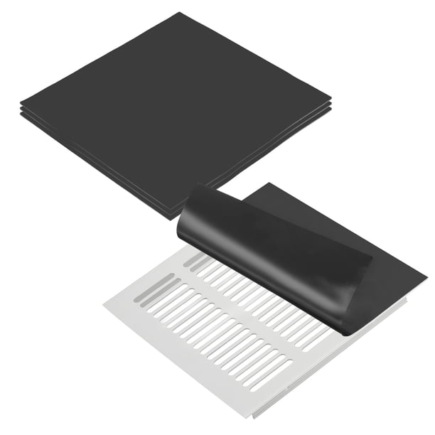 Cubiertas de Ventilación Magnéticas Uxcell, Cubierta de Registros de Aire de Piso y Pared, Bloqueador de Ventilación Magnético para Hogar RV HVAC Chimenea Horno Negro 11.9 " x 11.9 "