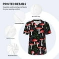 thumbnail image 4 of Balery Red Mushrooms Baseball Jersey for Men Casual Button Down Shirts Short Sleeve Active Team Sports Uniform-4X-Large, 4 of 9