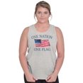 thumbnail image 3 of One Nation Distressed Flag USA Pride Plus Size Graphic Tank Top Brisco Brands 3X, 3 of 6