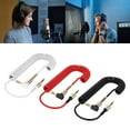 thumbnail image 2 of Coiled 3.5mm Car AUXs Sound Cable Adapter Wire Line to 3.5mm Male Speakers Cable for Car, 2 of 11