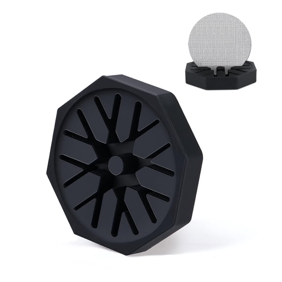 PADUKU Screen Stand,Silicone Puck Screen Holder - Compatible with 58.5mm 53.3mm 51mm Reusable Coffee Filters and Espresso Machine Portafilter Basket - Black