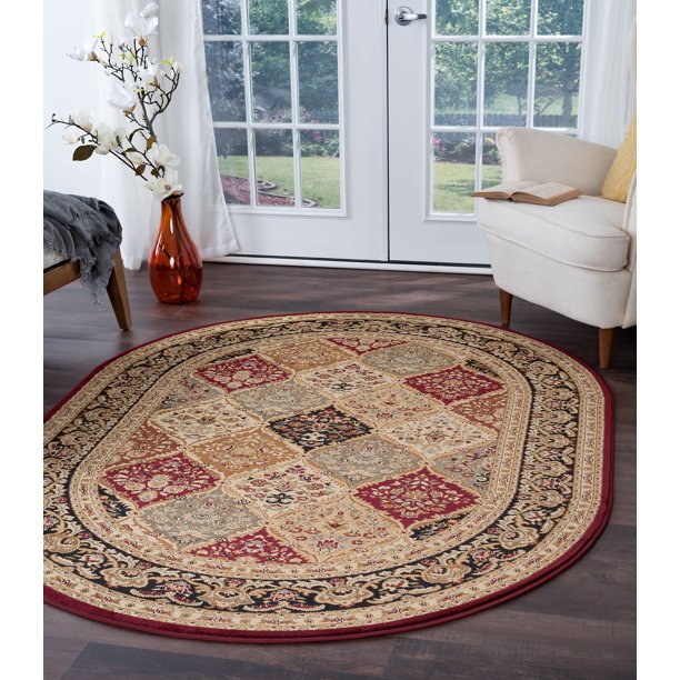 Bliss Rugs Providence Transitional Indoor Oval Area Rug