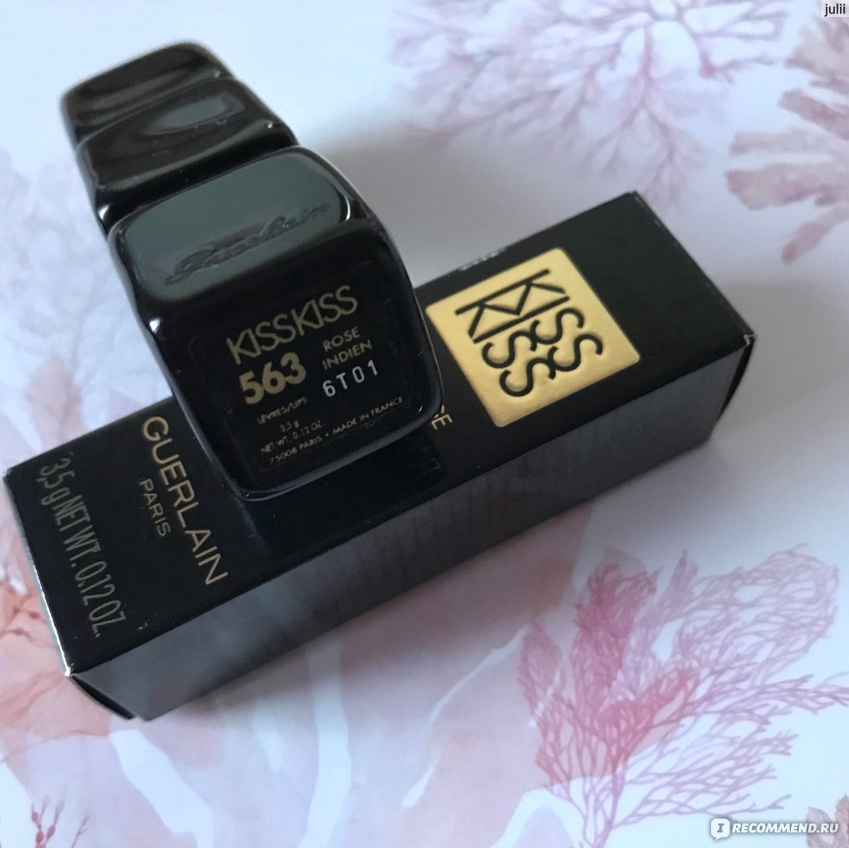 Guerlain Kiss Kiss Le Rouge Creme Galbant Lip Colour #563 Rose Indien 0.12 oz