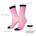 thumbnail image 4 of Haiem Breast Cancer Pink Ribbons Awareness Pattern Crew Socks – Soft & Durable Moisture-wicking Socks, Stay-Up Fit for Business, Work, and Casual Wear Size 5-11, 4 of 6