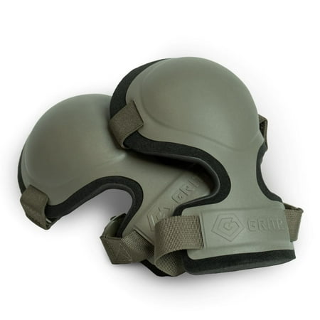 GRITR Pro Tactical Work Construction Knee Pads for Men & Women Ranger Green