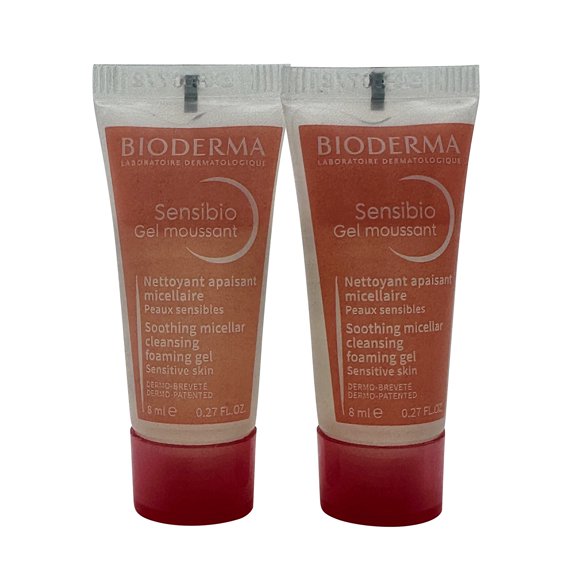 Bioderma Sensibio Mild Cleansing Foaming Gel Sensitive Skin 0.27 OZ Set of 2