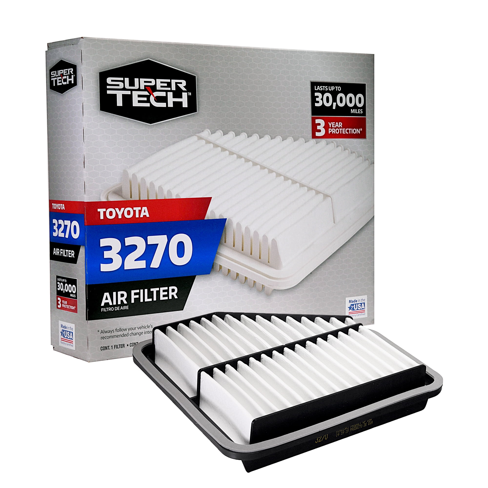 SuperTech 3270 Engine Air Filter, Replacement Filter for Toyota