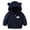 Navy, variant on Jackets Girls Girls Winter Coat Rabbit Ears Hooded Long Sleeve Jacket Zipper Thicken Windproof Warm Outwear Kids Winter Jacket,12-18 Months